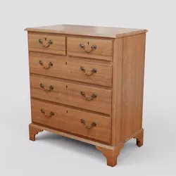 Mahagony antique chest of drawers 3D model