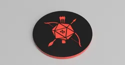 RANGER THEMED DICE TRAY, 7 POCKETS