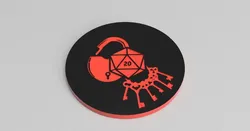 ROGUE THEMED DICE TRAY, 7 POCKETS