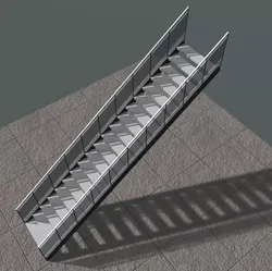 Simple stair 25O04 3D model