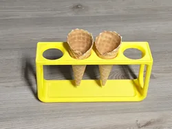 Soporte para 4 conos de helado - Modelo de impresión 3D gratuito