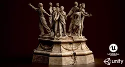 Soviet monument Low-poly 3D model