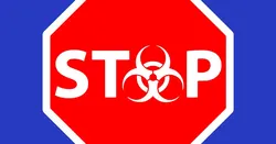 STOP BIOHAZARD, sign