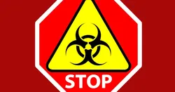 STOP, BIOHAZARD, sign