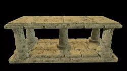 Table Medieval Low-poly 3D model