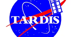 TARDIS NASA LOGO PARODY SIGN