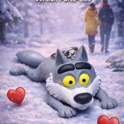 The "Mal-Aimé" Wolf key ring version 5 pack version
