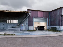 urban garage - BLENDER SCENE Low-poly 3D model