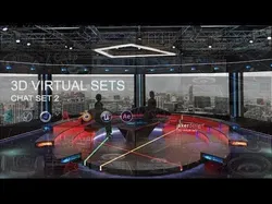 Virtual TV Studio Chat Set 2 3D model