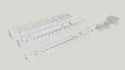 Wood Trestle Railroad Bridge Modular N Scale 3D Print 3D print model