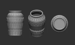 Egyptian Pottery  3D Printable model cnc Free 3D print model