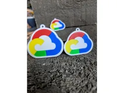 Google Cloud Earrings or Keychain