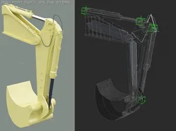 rigged robotic arm