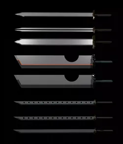 Sci-Fi Sword Pack Free low-poly 3D model