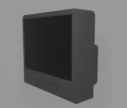 Television tv monitor Free low-poly 3D model