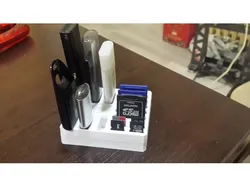 USB SD and MicroSD holder for wide USB sticks