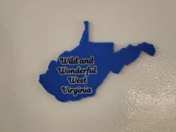 WV State Magnet  - Free 3D Print Model