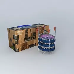 China 2010 Shanghai World Expo  Madrid Case UBPA Madrid Pavilion Free 3D model