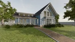 Classic Style Porch House Without Furniture