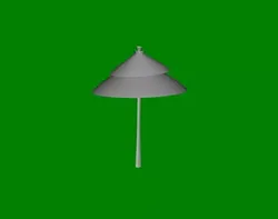 Double Palm Umbrella obj Free 3D model