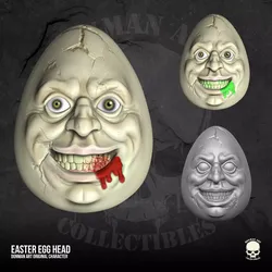 Easter Egg Head 3D printable files for Action figures Free 3D print model
