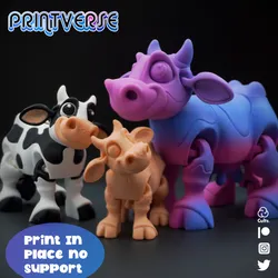 Flexy Cute Print In Place Cow