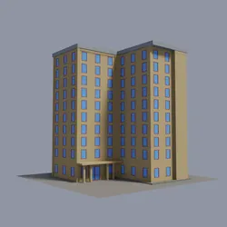 Low Poly Building Free low-poly 3D model