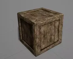 Low-poly Wooden Crate Free low-poly 3D model