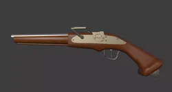 MatchLock Pistol Free 3D model