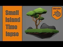 Mini Island With Tree and Rocks Free low-poly 3D model