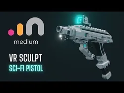 Sci-fi Pistol Free low-poly 3D model