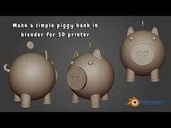 Simple piggy bank in blender for 3D printer Free 3D print model