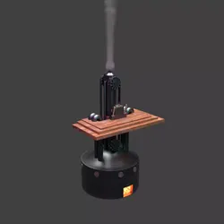 Steam Furnace Free low-poly 3D model