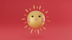 Sun Cartoon 3D model Free low-poly 3D model