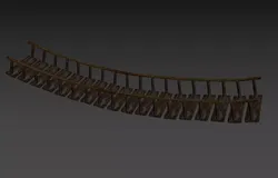 Wooden Bridge - Game Ready Free low-poly 3D model