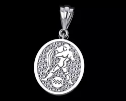 Zodiac Pendant Aquarius Free 3D print model