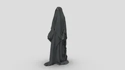 Arab Woman in long robe dress - 3d people