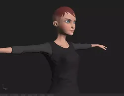 Character woman Free low-poly 3D model