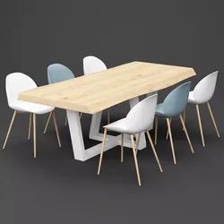 Dining set 47 Free 3D model