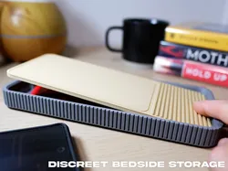 Discreet Bedside storage caddy. Nightstand tray - Free 3D Print Model
