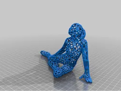 Girl Sitting voronoi remix