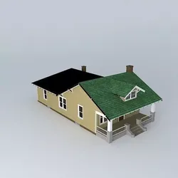 House with roof Free 3D model