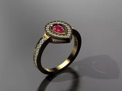 pear ring Free 3D print model