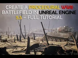 Procedural WWII Battlefield Models Free low-poly 3D model