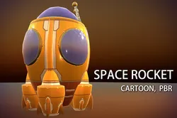 Rocket --- FREE --- 3D --- Cartoon --- Capsule --- Free low-poly 3D model
