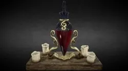 [Set] Bottle with Blood on a Shelf with Candles