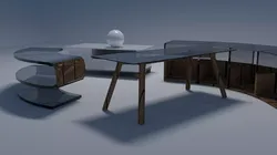 Set of Four Tables Free low-poly 3D model