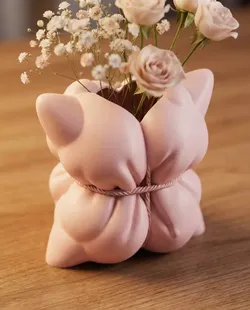 Soft Pillow Knot Vase Aesthetic Pastel Home Decor Free 3D print model
