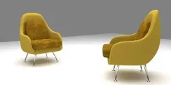 Armchair pair of chairs Free 3D model