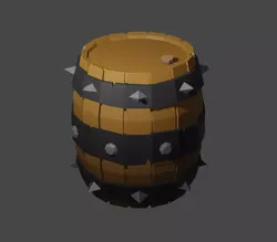 Barrel in Blender Free low-poly 3D model
